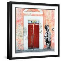 ¡Viva Mexico! Square Collection - Main entrance Door Closed-Philippe Hugonnard-Framed Photographic Print