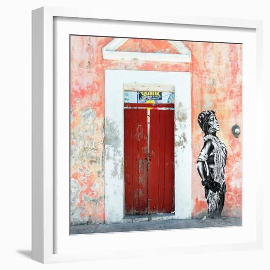 ¡Viva Mexico! Square Collection - Main entrance Door Closed-Philippe Hugonnard-Framed Photographic Print