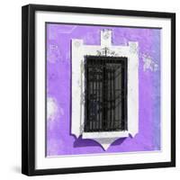 ¡Viva Mexico! Square Collection - Mauve Wall & Black Window-Philippe Hugonnard-Framed Photographic Print