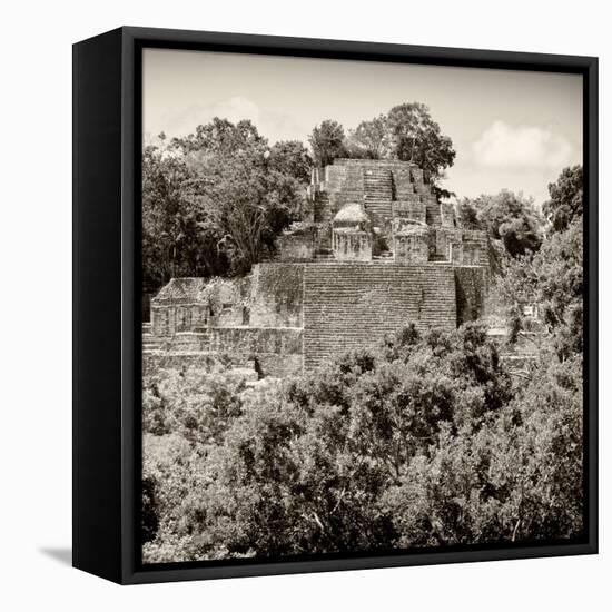 ¡Viva Mexico! Square Collection - Mayan Pyramid of Calakmul II-Philippe Hugonnard-Framed Stretched Canvas