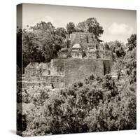 ¡Viva Mexico! Square Collection - Mayan Pyramid of Calakmul II-Philippe Hugonnard-Stretched Canvas