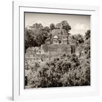 ¡Viva Mexico! Square Collection - Mayan Pyramid of Calakmul II-Philippe Hugonnard-Framed Photographic Print