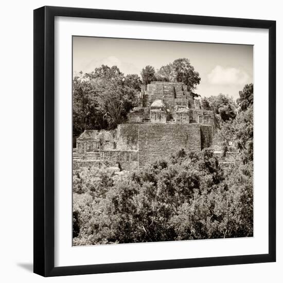 ¡Viva Mexico! Square Collection - Mayan Pyramid of Calakmul II-Philippe Hugonnard-Framed Photographic Print