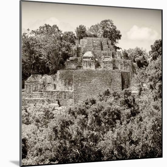 ¡Viva Mexico! Square Collection - Mayan Pyramid of Calakmul II-Philippe Hugonnard-Mounted Photographic Print