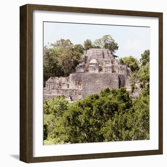 ¡Viva Mexico! Square Collection - Mayan Pyramid of Calakmul III-Philippe Hugonnard-Framed Photographic Print