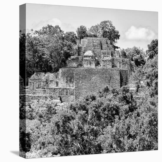 ¡Viva Mexico! Square Collection - Mayan Pyramid of Calakmul IV-Philippe Hugonnard-Stretched Canvas