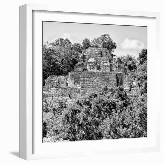 ¡Viva Mexico! Square Collection - Mayan Pyramid of Calakmul IV-Philippe Hugonnard-Framed Photographic Print