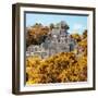 ¡Viva Mexico! Square Collection - Mayan Pyramid of Calakmul with Fall Colors-Philippe Hugonnard-Framed Photographic Print