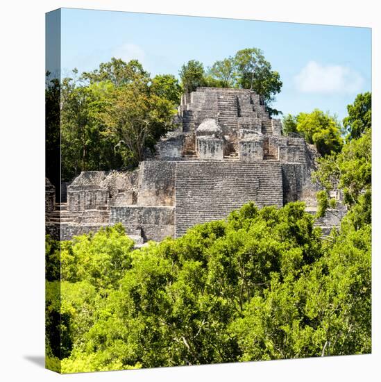 ¡Viva Mexico! Square Collection - Mayan Pyramid of Calakmul-Philippe Hugonnard-Stretched Canvas