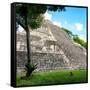 ¡Viva Mexico! Square Collection - Mayan Pyramid-Philippe Hugonnard-Framed Stretched Canvas