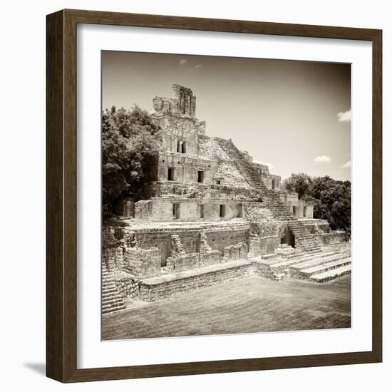 ¡Viva Mexico! Square Collection - Mayan Ruins - Edzna IX-Philippe Hugonnard-Framed Photographic Print