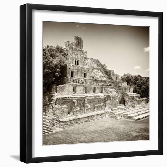 ¡Viva Mexico! Square Collection - Mayan Ruins - Edzna IX-Philippe Hugonnard-Framed Photographic Print