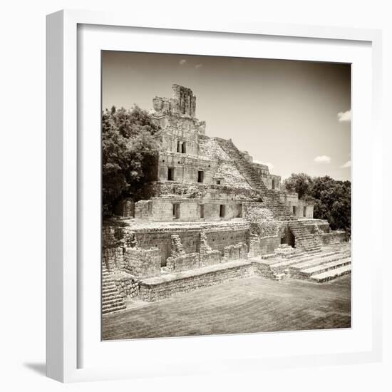 ¡Viva Mexico! Square Collection - Mayan Ruins - Edzna IX-Philippe Hugonnard-Framed Photographic Print