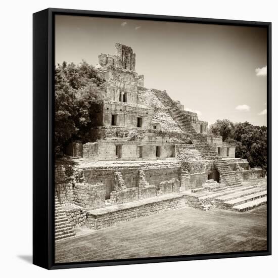 ¡Viva Mexico! Square Collection - Mayan Ruins - Edzna IX-Philippe Hugonnard-Framed Stretched Canvas