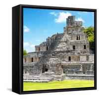 ¡Viva Mexico! Square Collection - Mayan Ruins - Edzna V-Philippe Hugonnard-Framed Stretched Canvas
