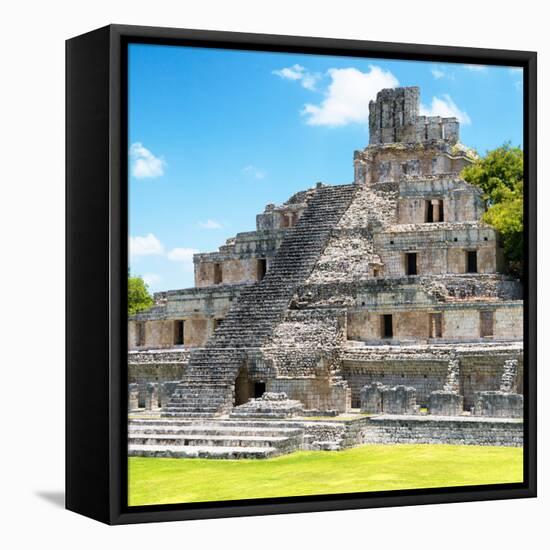 ¡Viva Mexico! Square Collection - Mayan Ruins - Edzna V-Philippe Hugonnard-Framed Stretched Canvas