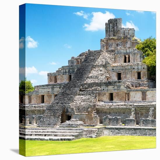 ¡Viva Mexico! Square Collection - Mayan Ruins - Edzna V-Philippe Hugonnard-Stretched Canvas