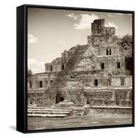 ¡Viva Mexico! Square Collection - Mayan Ruins - Edzna VI-Philippe Hugonnard-Framed Stretched Canvas