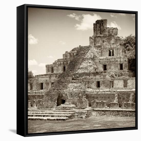 ¡Viva Mexico! Square Collection - Mayan Ruins - Edzna VI-Philippe Hugonnard-Framed Stretched Canvas