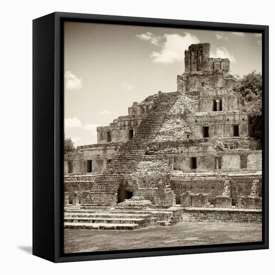 ¡Viva Mexico! Square Collection - Mayan Ruins - Edzna VI-Philippe Hugonnard-Framed Stretched Canvas