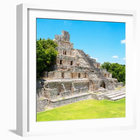 ¡Viva Mexico! Square Collection - Mayan Ruins - Edzna VIII-Philippe Hugonnard-Framed Photographic Print