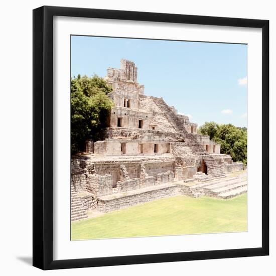 ¡Viva Mexico! Square Collection - Mayan Ruins - Edzna X-Philippe Hugonnard-Framed Photographic Print