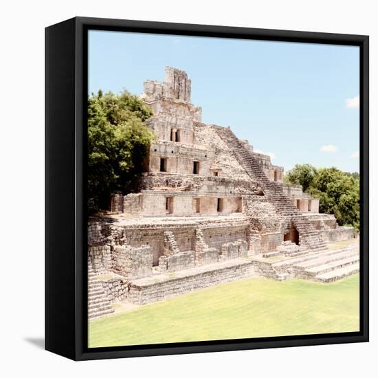 ¡Viva Mexico! Square Collection - Mayan Ruins - Edzna X-Philippe Hugonnard-Framed Stretched Canvas