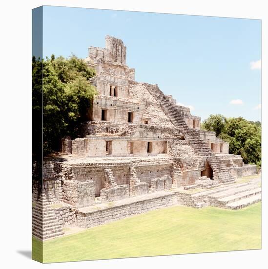 ¡Viva Mexico! Square Collection - Mayan Ruins - Edzna X-Philippe Hugonnard-Stretched Canvas