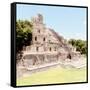 ¡Viva Mexico! Square Collection - Mayan Ruins - Edzna X-Philippe Hugonnard-Framed Stretched Canvas