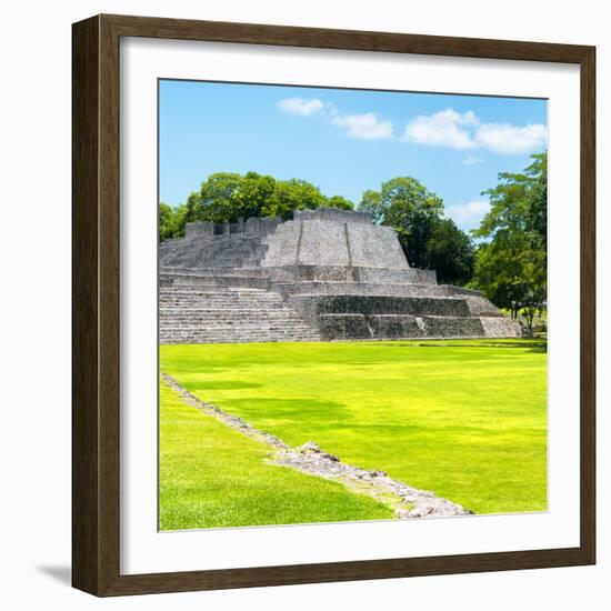 ¡Viva Mexico! Square Collection - Mayan Ruins in Edzna II-Philippe Hugonnard-Framed Photographic Print