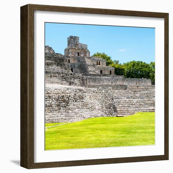 ¡Viva Mexico! Square Collection - Mayan Ruins in Edzna III-Philippe Hugonnard-Framed Photographic Print