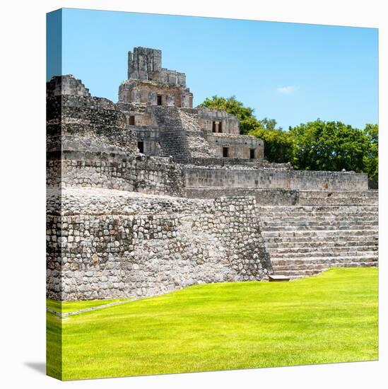 ¡Viva Mexico! Square Collection - Mayan Ruins in Edzna III-Philippe Hugonnard-Stretched Canvas