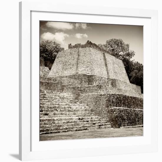 ¡Viva Mexico! Square Collection - Mayan Ruins in Edzna VII-Philippe Hugonnard-Framed Photographic Print