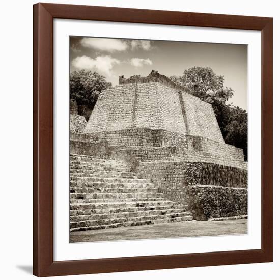 ¡Viva Mexico! Square Collection - Mayan Ruins in Edzna VII-Philippe Hugonnard-Framed Photographic Print