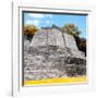 ¡Viva Mexico! Square Collection - Mayan Ruins in Edzna with Fall Colors-Philippe Hugonnard-Framed Photographic Print