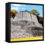 ¡Viva Mexico! Square Collection - Mayan Ruins in Edzna with Fall Colors-Philippe Hugonnard-Framed Stretched Canvas