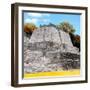 ¡Viva Mexico! Square Collection - Mayan Ruins in Edzna with Fall Colors-Philippe Hugonnard-Framed Photographic Print