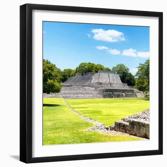 ¡Viva Mexico! Square Collection - Mayan Ruins in Edzna-Philippe Hugonnard-Framed Photographic Print