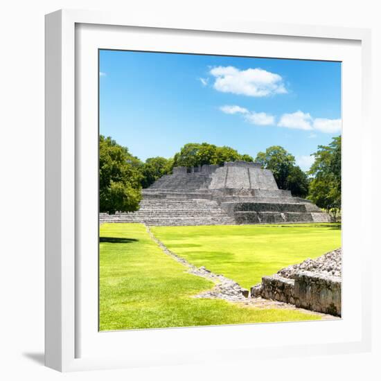 ¡Viva Mexico! Square Collection - Mayan Ruins in Edzna-Philippe Hugonnard-Framed Photographic Print