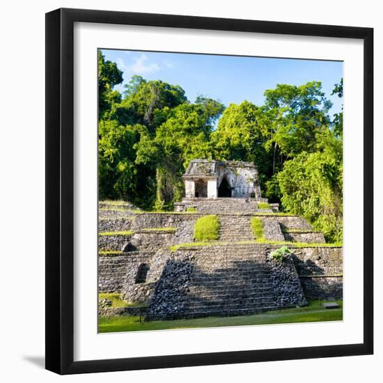 ¡Viva Mexico! Square Collection - Mayan Ruins in Palenque II-Philippe Hugonnard-Framed Photographic Print