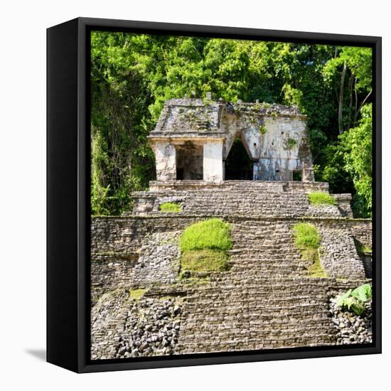 ¡Viva Mexico! Square Collection - Mayan Ruins in Palenque IV-Philippe Hugonnard-Framed Stretched Canvas