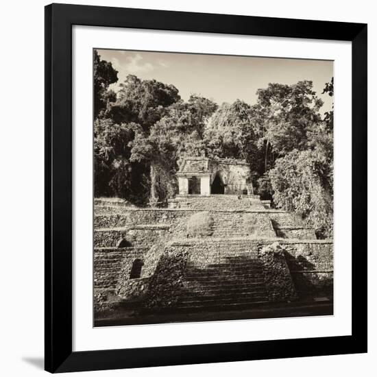 ¡Viva Mexico! Square Collection - Mayan Ruins in Palenque-Philippe Hugonnard-Framed Photographic Print