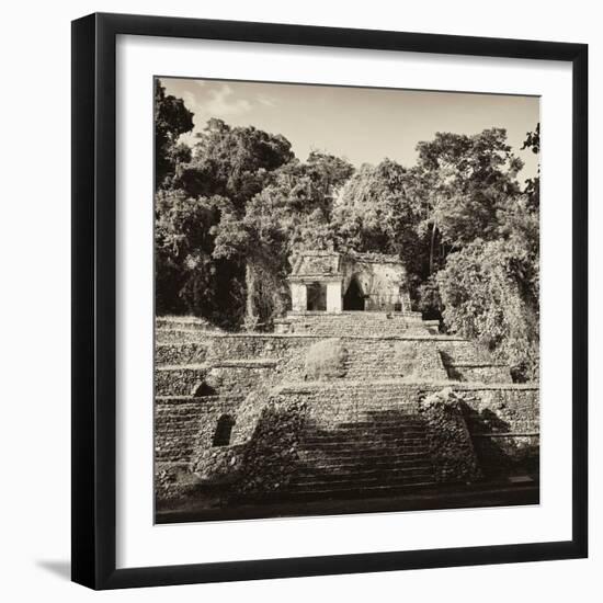 ¡Viva Mexico! Square Collection - Mayan Ruins in Palenque-Philippe Hugonnard-Framed Photographic Print