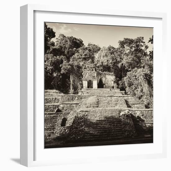 ¡Viva Mexico! Square Collection - Mayan Ruins in Palenque-Philippe Hugonnard-Framed Photographic Print