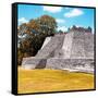 ¡Viva Mexico! Square Collection - Mayan Ruins with Fall Colors - Edzna II-Philippe Hugonnard-Framed Stretched Canvas