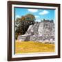 ¡Viva Mexico! Square Collection - Mayan Ruins with Fall Colors - Edzna II-Philippe Hugonnard-Framed Photographic Print