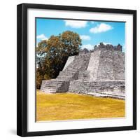 ¡Viva Mexico! Square Collection - Mayan Ruins with Fall Colors - Edzna II-Philippe Hugonnard-Framed Photographic Print