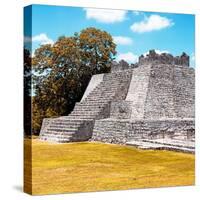 ¡Viva Mexico! Square Collection - Mayan Ruins with Fall Colors - Edzna II-Philippe Hugonnard-Stretched Canvas