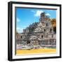 ¡Viva Mexico! Square Collection - Mayan Ruins with Fall Colors - Edzna III-Philippe Hugonnard-Framed Photographic Print