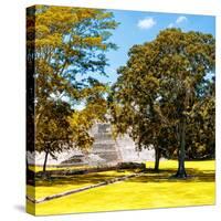 ¡Viva Mexico! Square Collection - Mayan Ruins with Fall Colors - Edzna-Philippe Hugonnard-Stretched Canvas